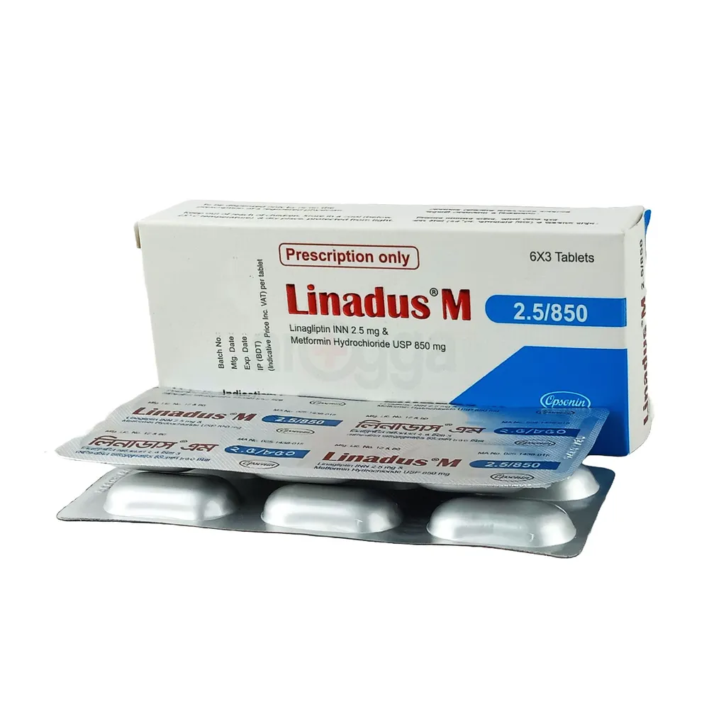 Tablet Linadus M 2.5/850mg(18 Pcs)